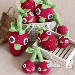 Boite à Musique Georges la Fraise 100% coton bio