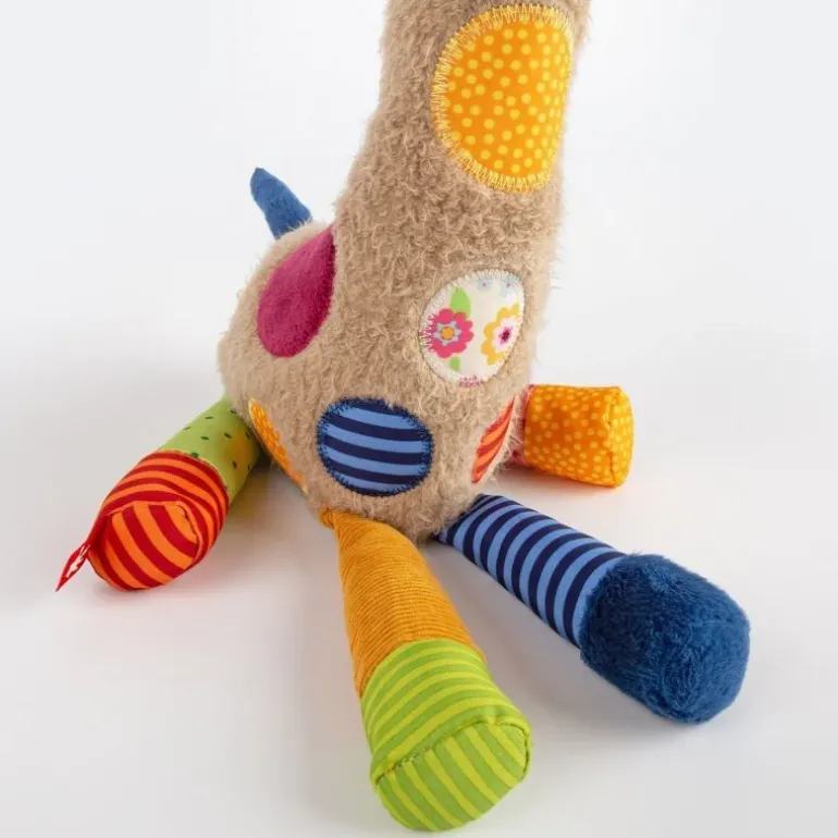 Doudou girafe Patchwork Sweety