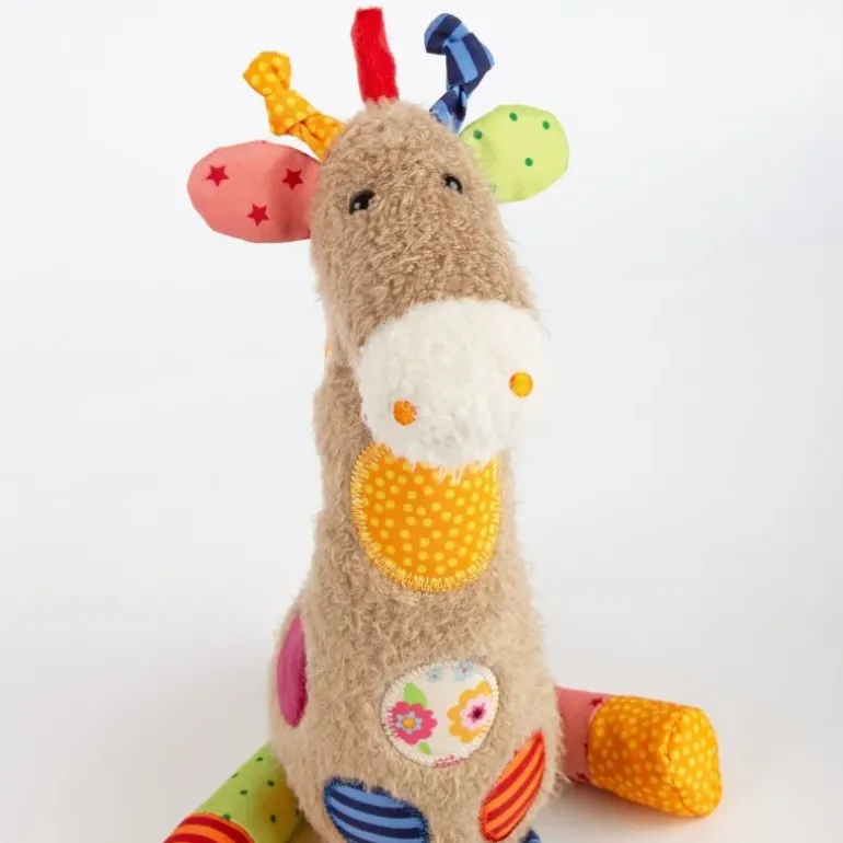 Doudou girafe Patchwork Sweety