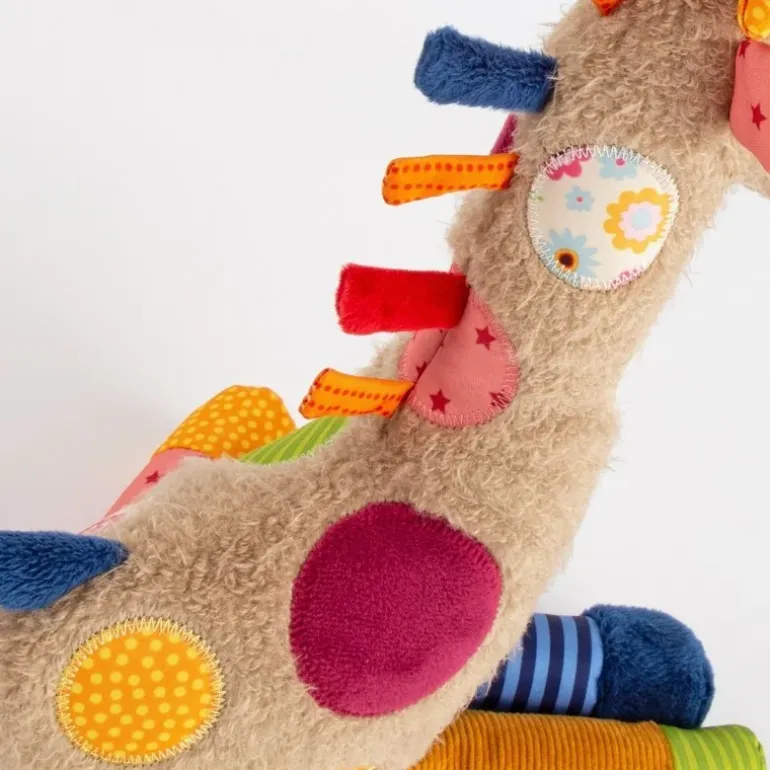 Doudou girafe Patchwork Sweety