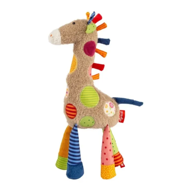Doudou girafe Patchwork Sweety