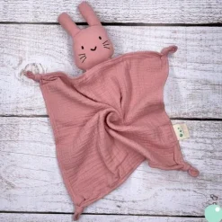 Doudou Lapin Vieux Rose "Marceau"