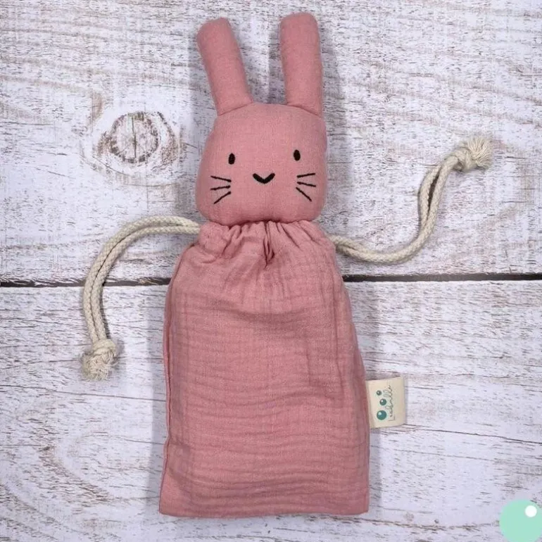 Doudou Lapin Vieux Rose "Marceau"