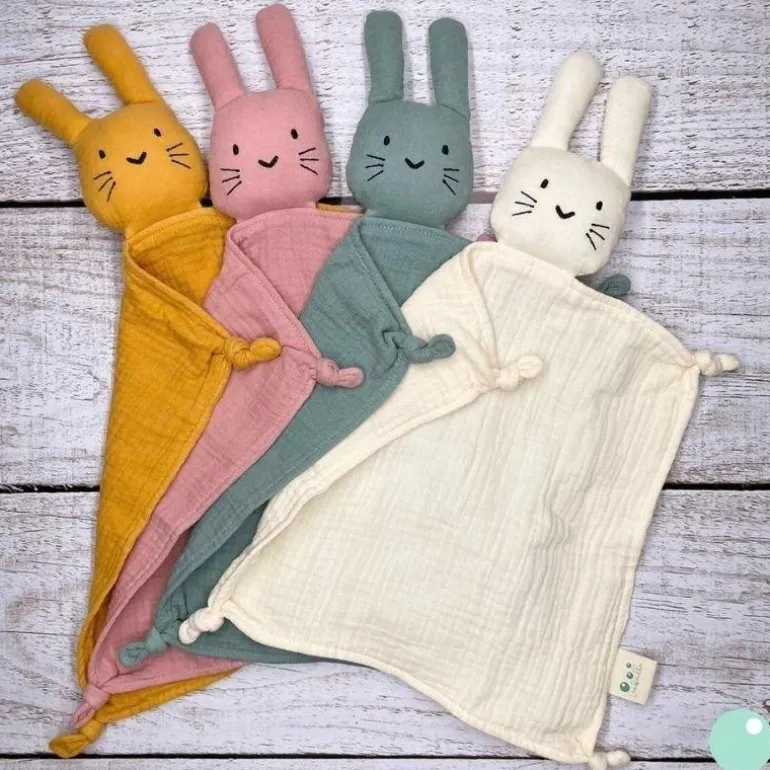 Doudou Lapin Vieux Rose "Marceau"
