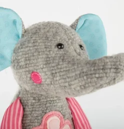 Doudou éléphant rose Patchwork Sweety