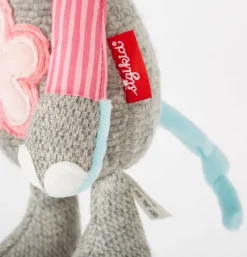 Doudou éléphant rose Patchwork Sweety