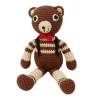 Doudou ours marron BEN au crochet avec hochet