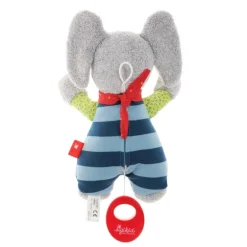 Doudou peluche musicale éléphant Lolo Lombardo, Blue