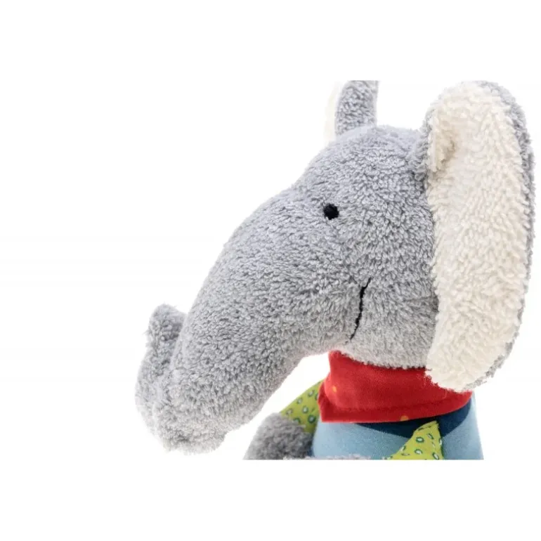 Doudou peluche musicale éléphant Lolo Lombardo, Blue