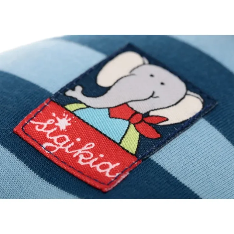 Doudou peluche musicale éléphant Lolo Lombardo, Blue
