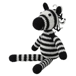 Doudou zèbre au crochet avec grelot