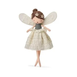 Fée Mathilda avec robe écrue - 35 cm - Picca Loulou