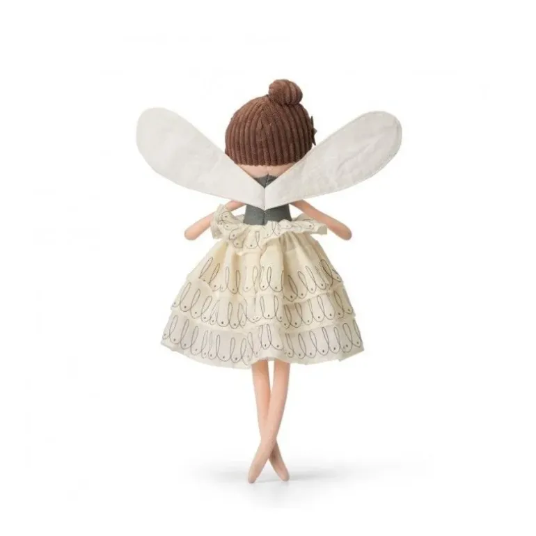Fée Mathilda avec robe écrue - 35 cm - Picca Loulou