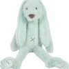 Grande peluche Lapin Richie vert lagon - 58 cm