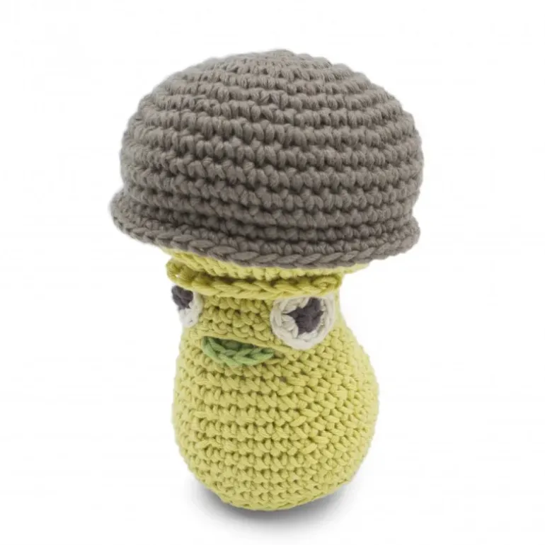 Hochet cèpe Percy en coton bio