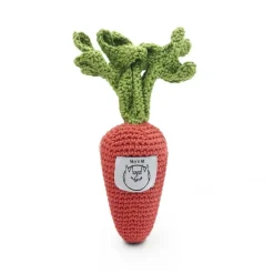 Hochet en coton bio - Charlotte la Mini Carotte