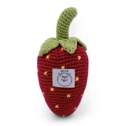 Hochet fraise Billy en coton bio