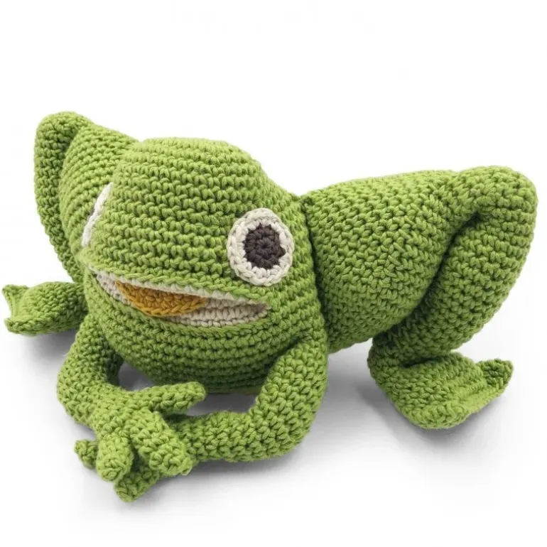 Hochet Fripouille la grenouille 100% coton bio