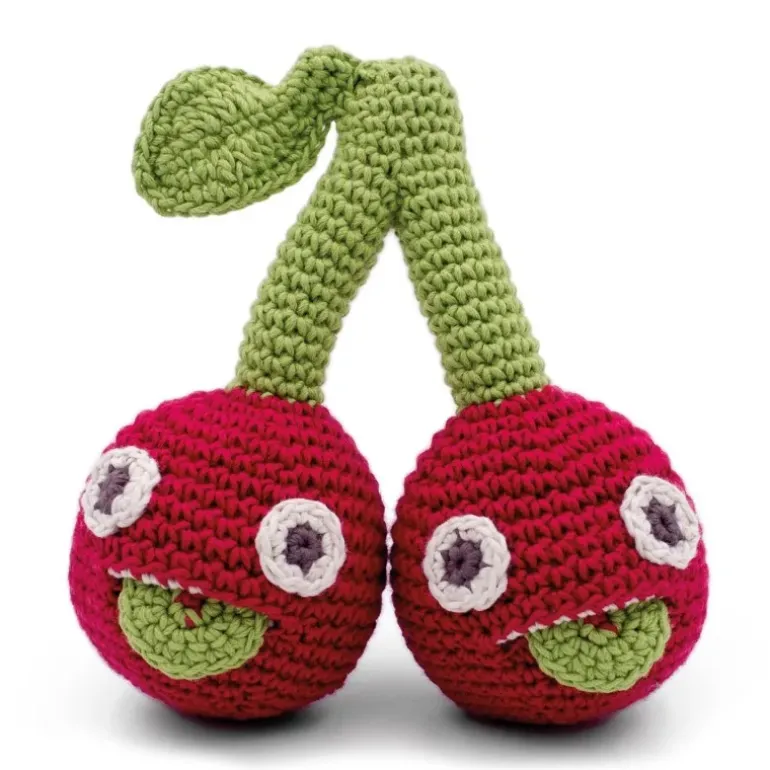 Hochet les Soeurs Cerise en coton bio