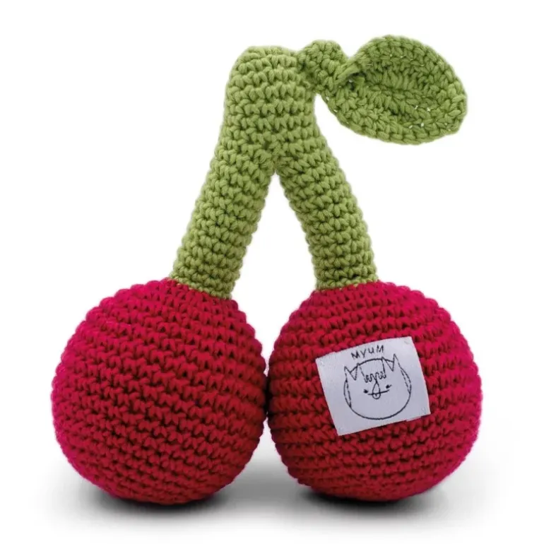 Hochet les Soeurs Cerise en coton bio