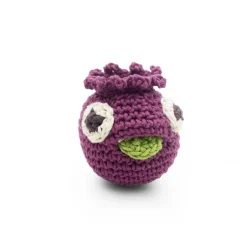 Hochet mini myrtille Mimi en coton bio
