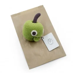 Hochet pomme Newton en coton bio