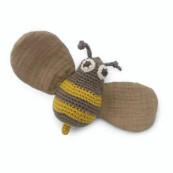 Jouet apaisant Alby l'abeille beige 100% coton bio