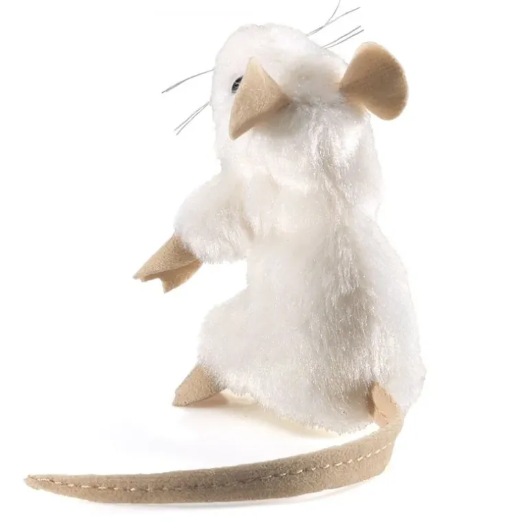 Marionnette à doigt Mini souris blanche