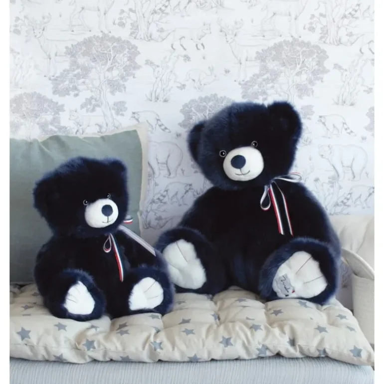 Ours en peluche - L'OURS FRANCAIS - 50 cm - Marine