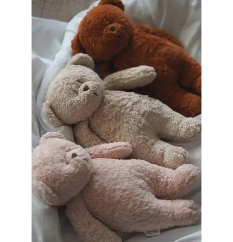 Ourson magique Moonie rose blush en coton bio