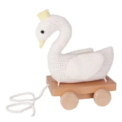 Peluche à tirer cygne