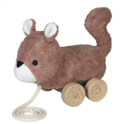 Peluche à tirer Mingus l'écureuil marron