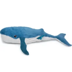 Peluche baleine géante et son bébé Gravillou bleue
