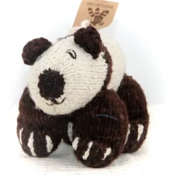 Peluche bébé panda laine fait main équitable