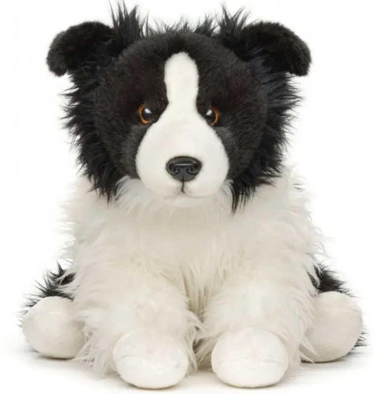 Peluche Border Collie assis - 26 cm