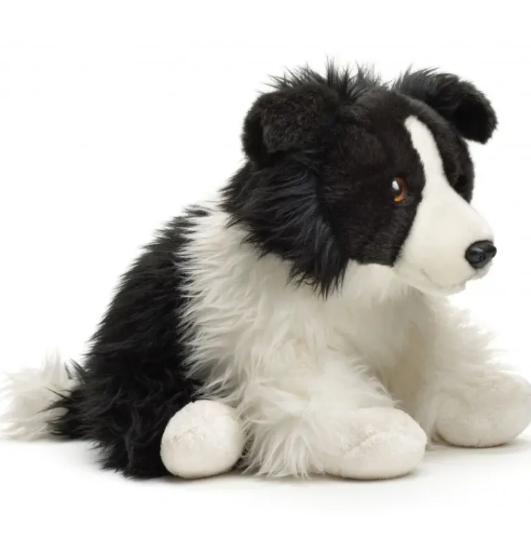 Peluche Border Collie assis - 26 cm