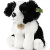 Peluche border collie assis - 30 cm