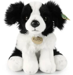 Peluche border collie assis - 30 cm
