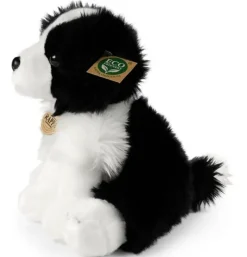 Peluche border collie assis - 30 cm