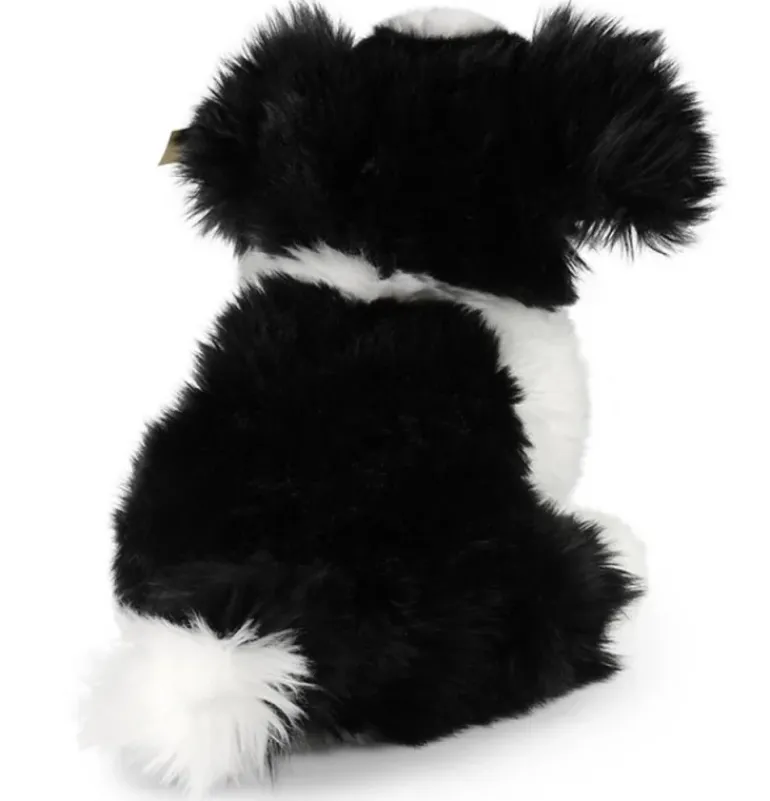Peluche border collie assis - 30 cm