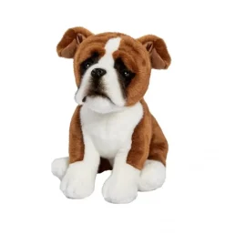 Peluche boxer assis - 30 cm