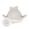 Peluche bruit blanc baleine Moby gris rechargeable