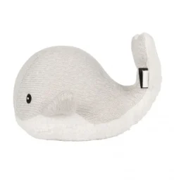 Peluche bruit blanc baleine Moby gris rechargeable