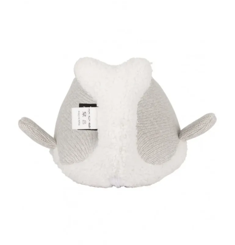 Peluche bruit blanc baleine Moby gris rechargeable