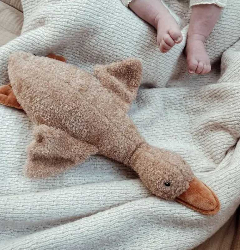 Peluche bruit blanc Liva l’oie marron rechargeable