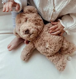 Peluche bruit blanc Lou l'ours marron rechargeable