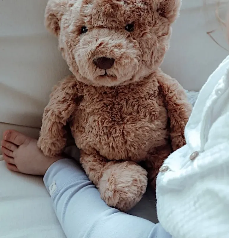 Peluche bruit blanc Lou l'ours marron rechargeable