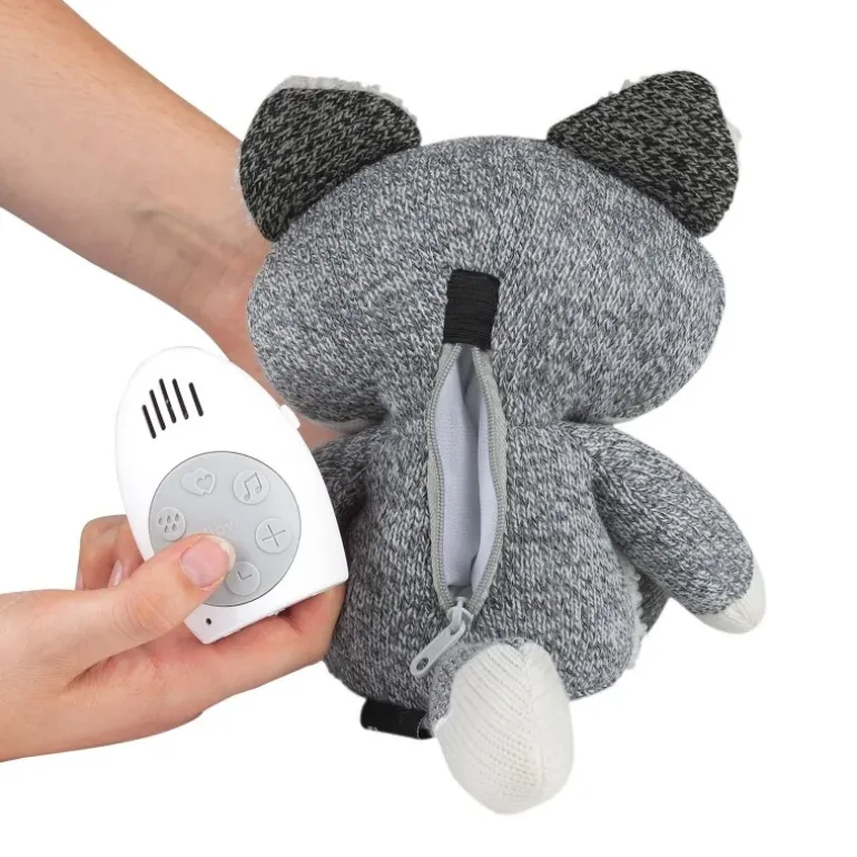 Peluche bruit blanc Renard Robin Gris