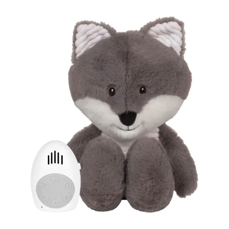 Peluche bruit blanc Renard Robin gris doux