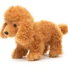 Peluche caniche marron clair - 30 cm